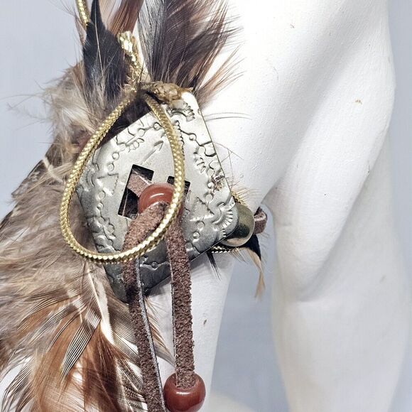 Howling Coyote Southwestern Native American Feather Southwest Decor Figure - Picture 5 of 11